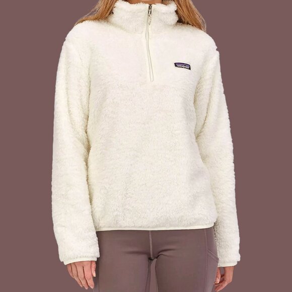 Patagonia Women's Los Gatos 1/4-Zip White Pullover Fleece Style #25236 Sz. Large - Picture 2 of 3
